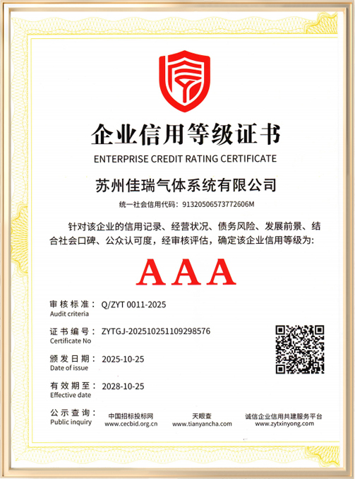企业信用等级证书